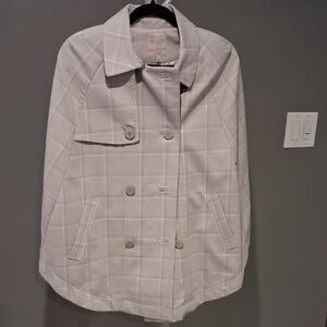 The Limited Light Gray Plaid Cape